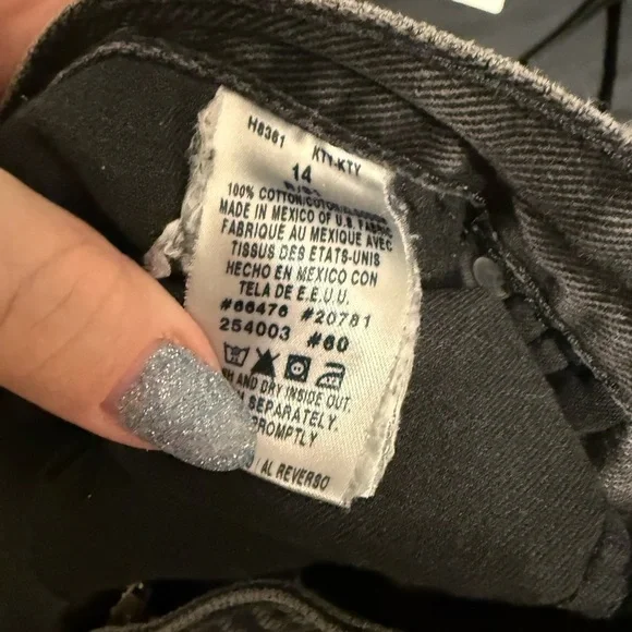 Vintage Tommy Hilfiger size 14 straight leg jeans waist 32” black - Picture 5 of 6